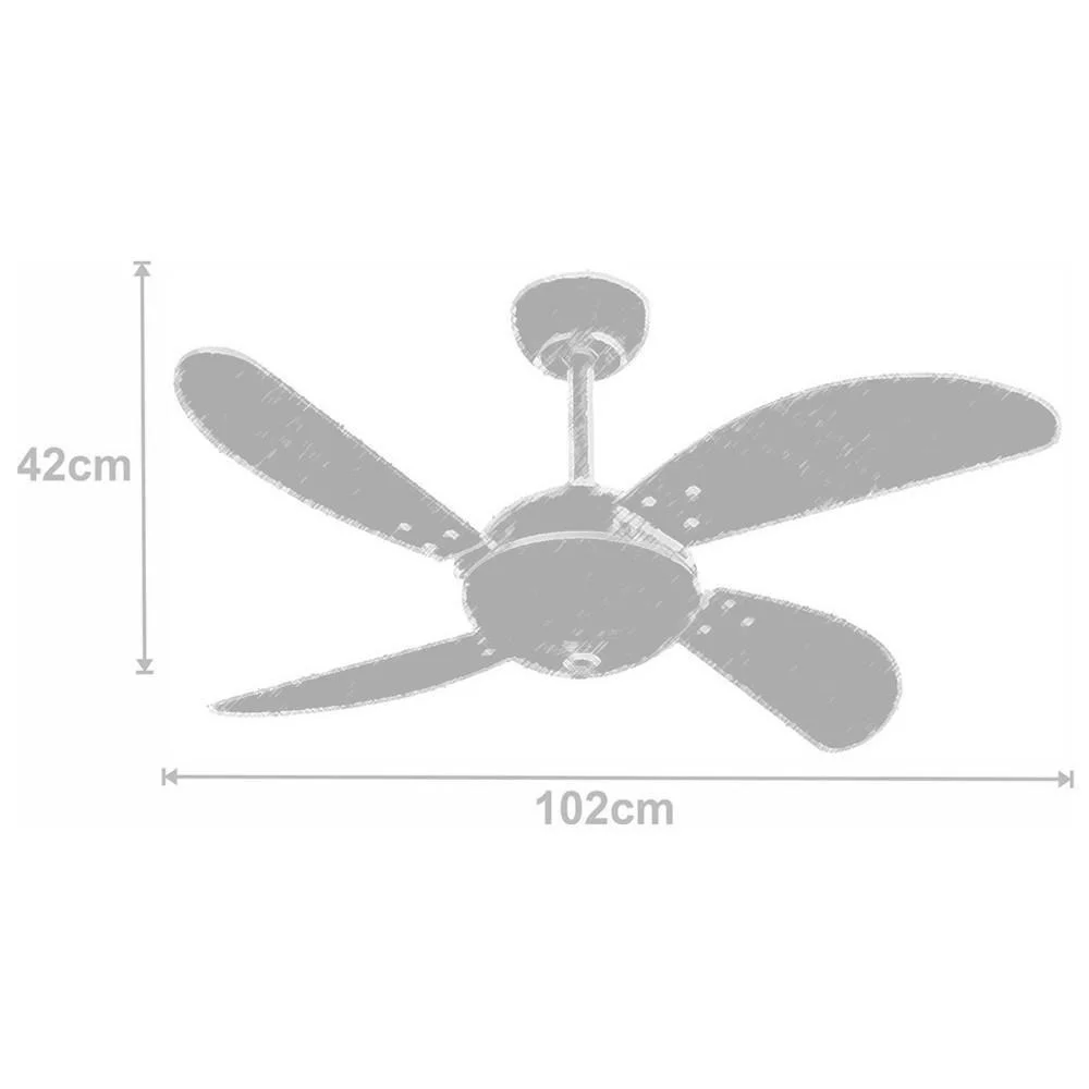 Ventilador De Teto Volare Fly Office 220v