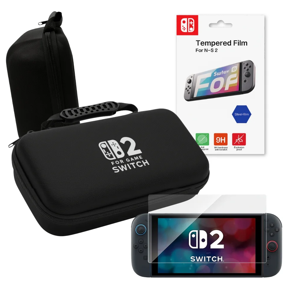 Bag Estojo Protetor + Película Vidro Para Nintendo Switch 2 Bag Estojo Protetor + Película Vidro Para Nintendo Switch 2