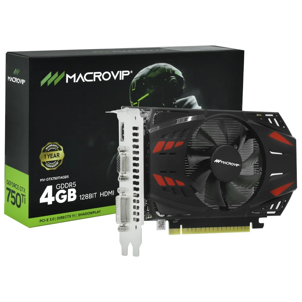 Placa Video 4gb Gtx750ti Macrovip GDDR5 1020mhz 128bit Placa Video 4gb Gtx750ti Macrovip GDDR5 1020mhz 128bit