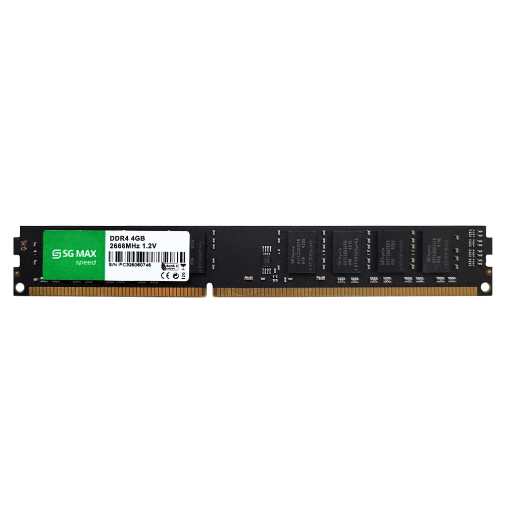 Memoria 4Gb Ddr4 2666 Cl 21 1.2V Desktop UDIMM SGM4GL2666CL21D SGMAX Memoria 4Gb Ddr4 2666 Cl 21 1.2V Desktop UDIMM SGM4GL2666CL21D SGMAX