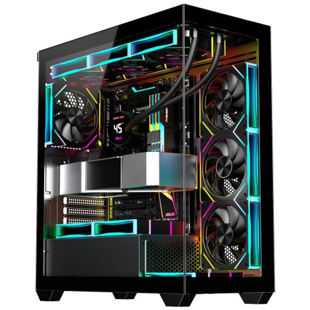 Gabinete Gamer Aquário K-mex Torre Negra Cg-36dy, Frontal E Lateral Em Vidro Temperado, Atx, Usb 3.0, Preto - Cg36dyrh001cb0x Gabinete Gamer Aquário K-mex Torre Negra Cg-36dy, Frontal E Lateral Em Vidro Temperado, Atx, Usb 3.0, Preto - Cg36dyrh001cb0x