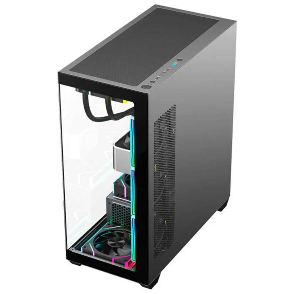 Gabinete Gamer Aquário K-mex Torre Negra Cg-36dy, Frontal E Lateral Em Vidro Temperado, Atx, Usb 3.0, Preto - Cg36dyrh001cb0x Gabinete Gamer Aquário K-mex Torre Negra Cg-36dy, Frontal E Lateral Em Vidro Temperado, Atx, Usb 3.0, Preto - Cg36dyrh001cb0x