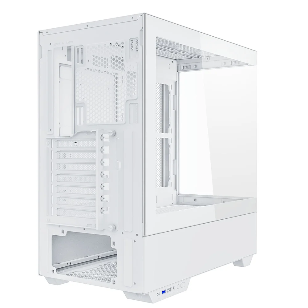 Gabinete Gamer Mid Tower Sem Fonte Ca-607w Reflect Flow Pro Preto Redragon
