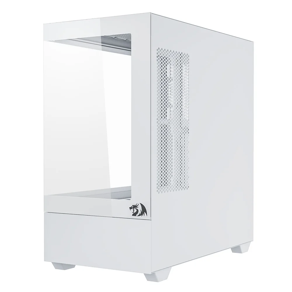 Gabinete Gamer Mid Tower Sem Fonte Ca-607w Reflect Flow Pro Preto Redragon