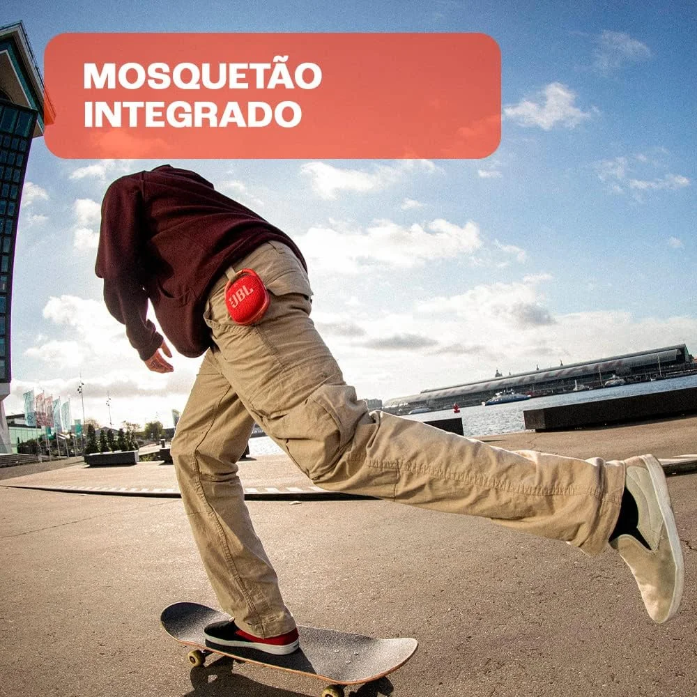 Speaker Jbl Clip 5 7 Watts Rms Com Bluetooth - vermelho