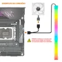 Barra de Led Coolmoon, Decoração Gabinete Gamer, Silicone Flexível de Iluminação, 300mm, ARGB 5v 3 Pinos, Modelo F300