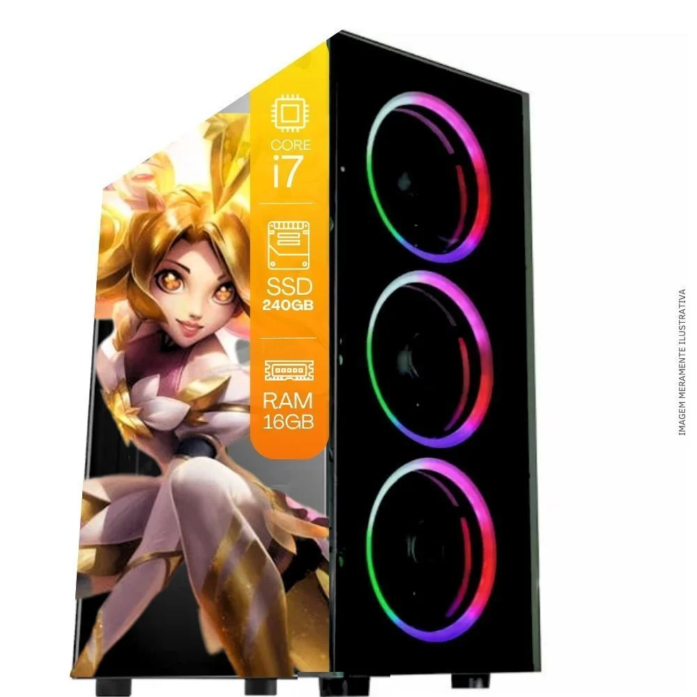 Computador PC Gamer Balão.info Intel Core i7 SSD 240GB 16gb WINDOWS 10 Pro Trial