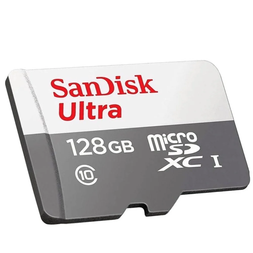 Sandisk Cartão De Memória 128GB Ultra Hd 720p, Micro Sd, Classe 10 80mb/s