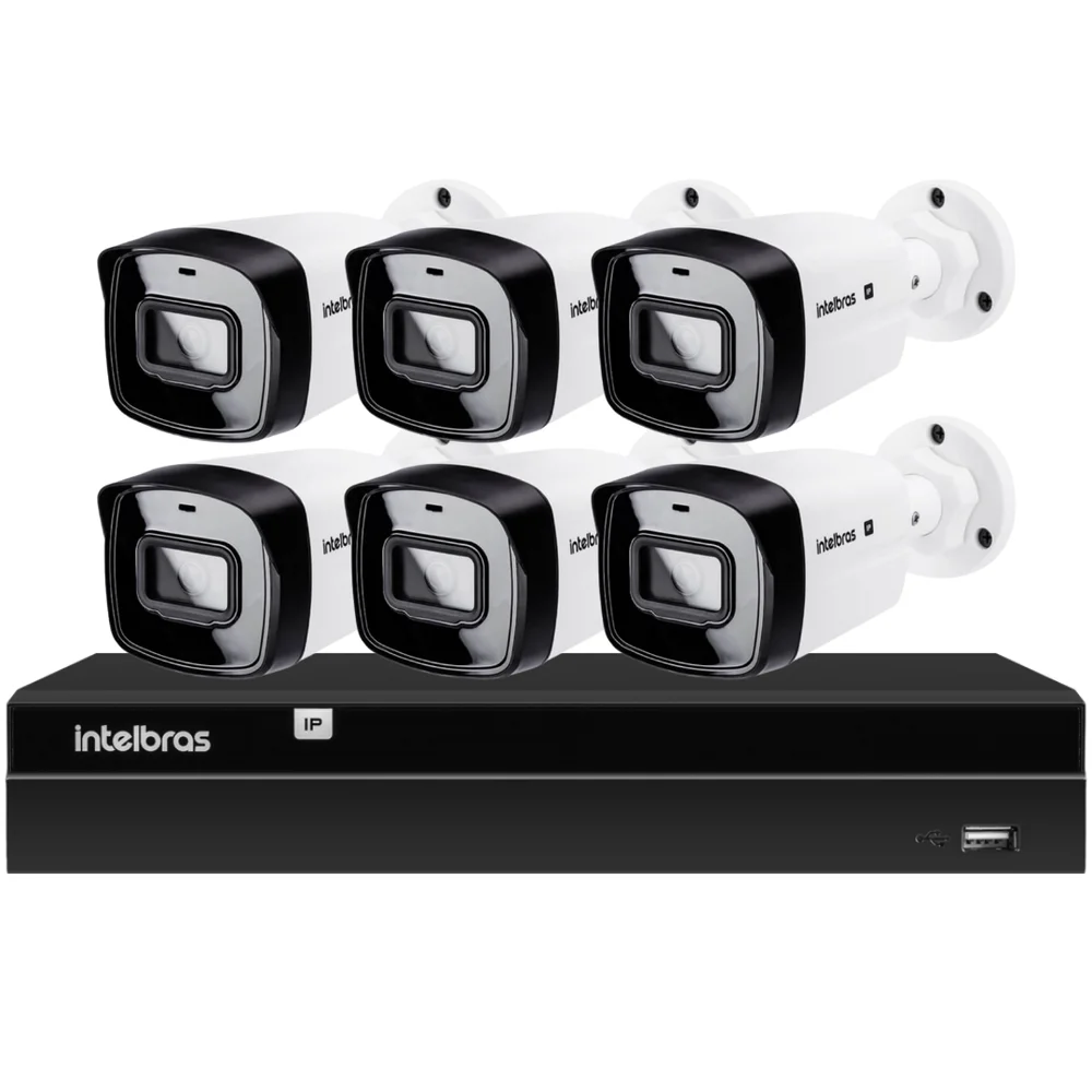 Kit Cftv 6 Câmeras Ip Intelbras Nvd 1408p Hd S/hd Kit Cftv 6 Câmeras Ip Intelbras Nvd 1408p Hd S/hd