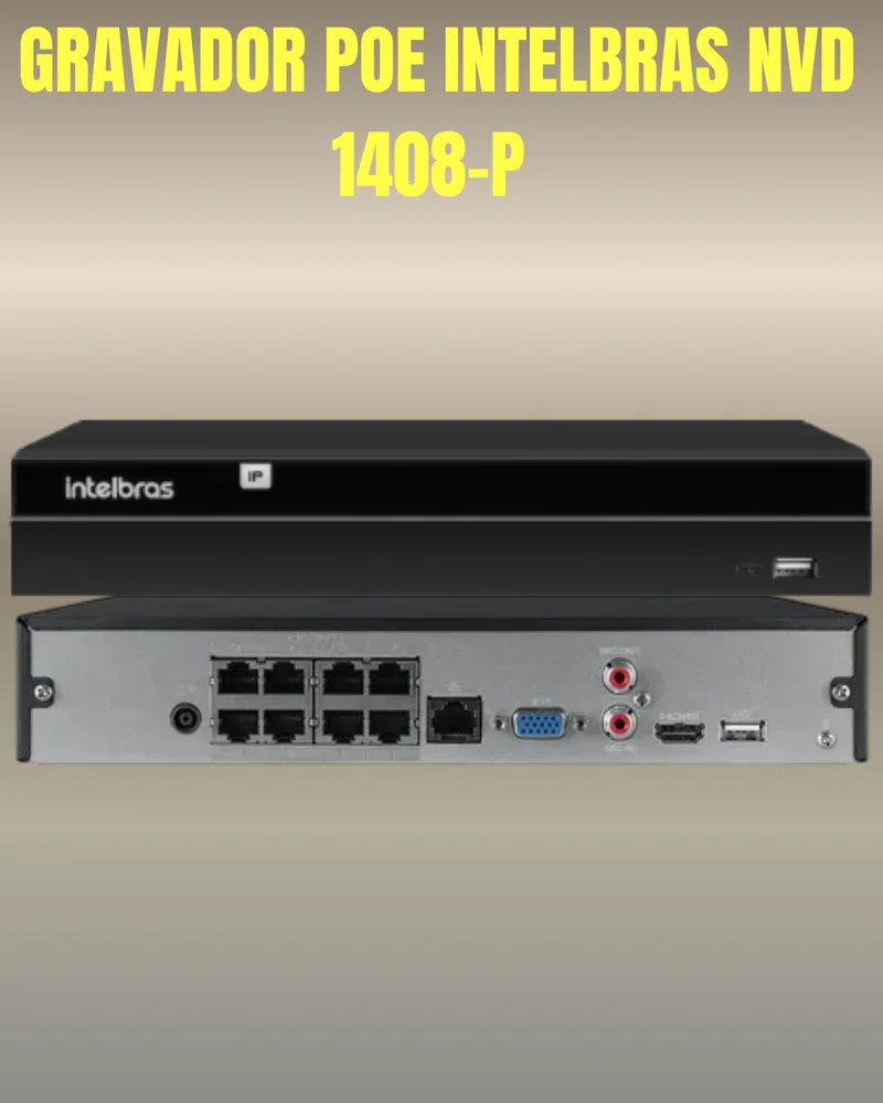 Kit Cftv 6 Câmeras Ip Intelbras Nvd 1408p Hd S/hd Kit Cftv 6 Câmeras Ip Intelbras Nvd 1408p Hd S/hd