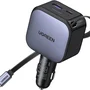 Carregador Rápido Turbo Veicular Cabo Usb-c Retrátil Ugreen Nexode 90w (3 Em 1) Suporta Múltiplos Protocolos Pd 3.0, Qc 3.0, Pps, Scp Afc,