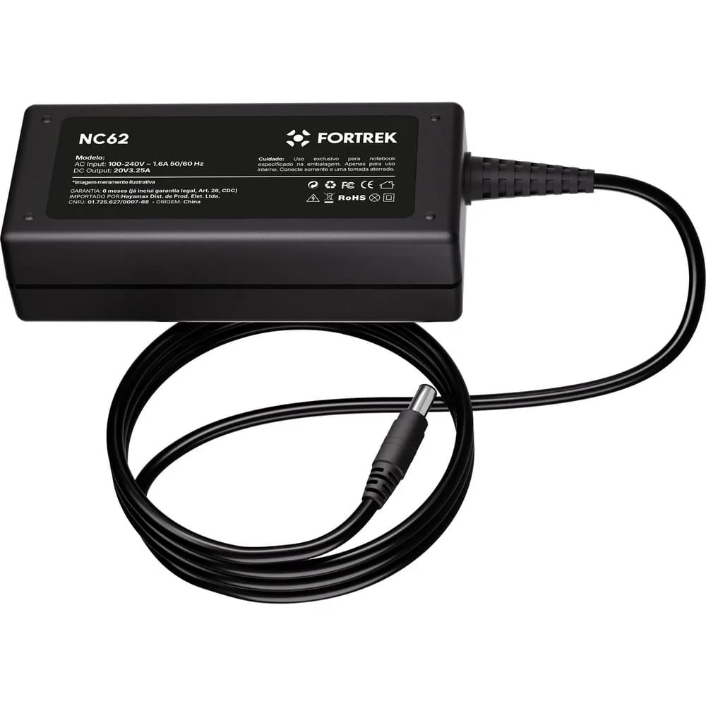Carregador De Notebook 4.0x1.7 Mm Fortrek Nc62 20v - view 3