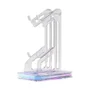 Suporte Multiuso Para Fone Joystick Resistente Transparente Com Luzes