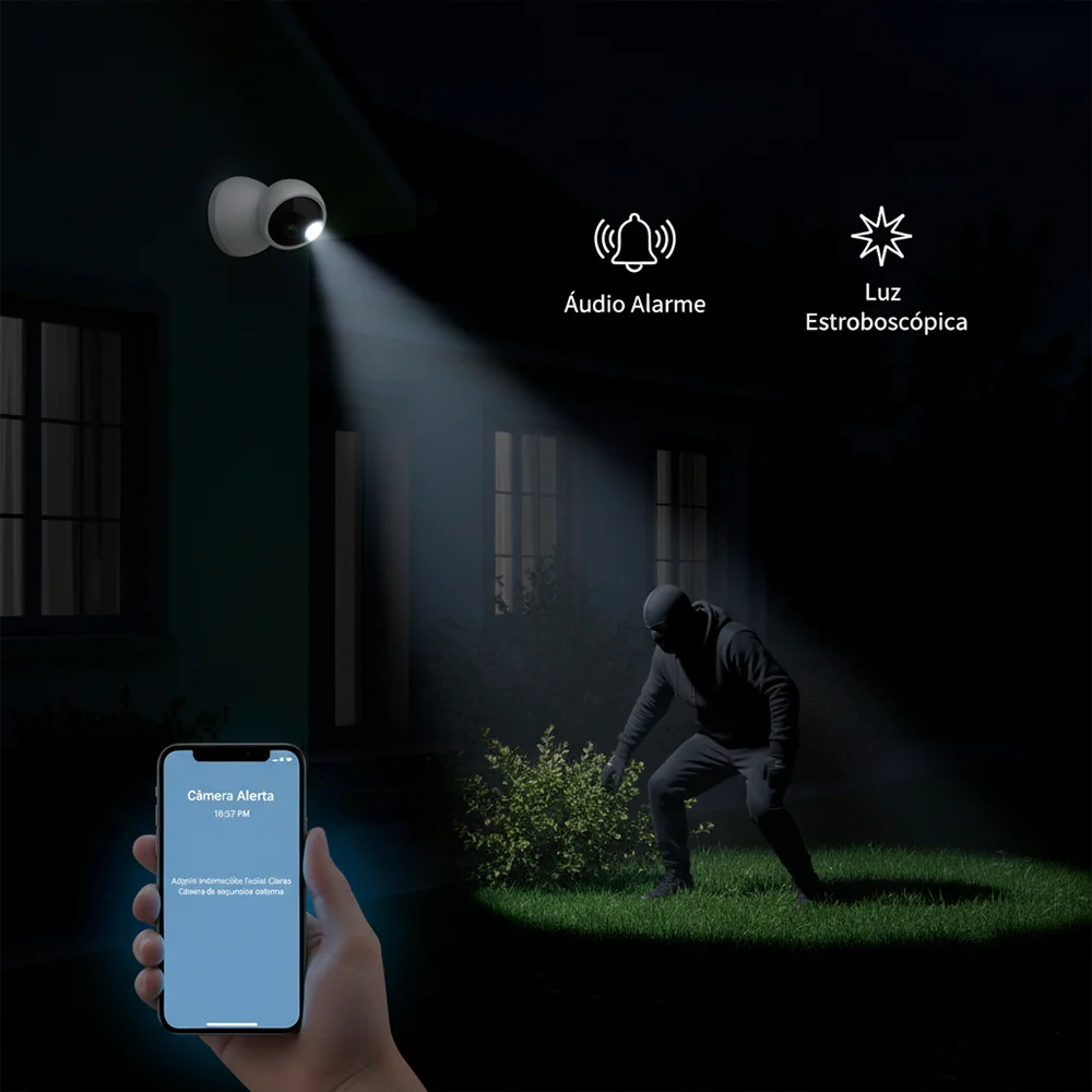 Câmera Aoni 95a Externa 3mp Wifi 360° Rotação Vigilância Câmera Aoni 95a Externa 3mp Wifi 360° Rotação Vigilância