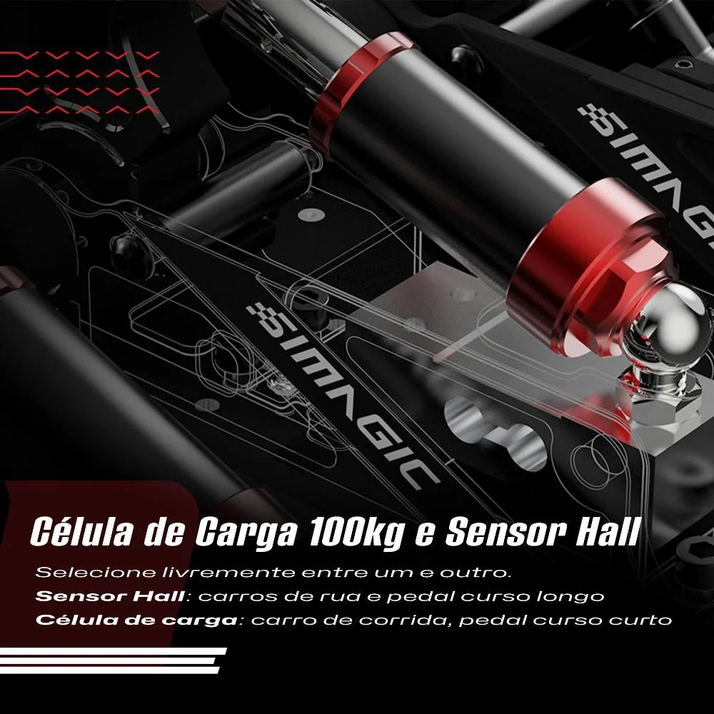 P1000 Dual Pedal - Célula De Carga 100kg - Simagic P1000 Dual Pedal - Célula De Carga 100kg - Simagic