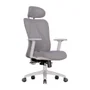 Cadeira Escritório Ergonômica Confortável Elements Samaia - Branco E Cinza