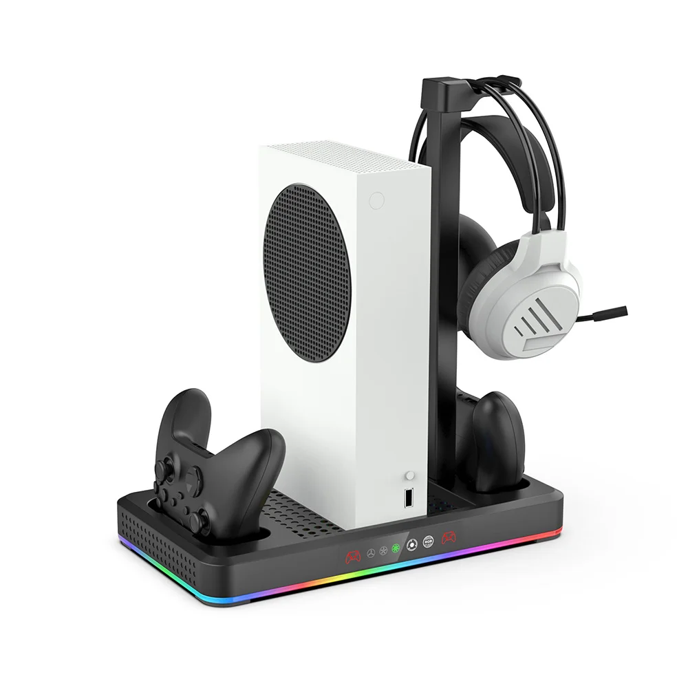 Base Cooler Carregador Com Suporte Fone Para XBOX Series S/x Base Cooler Carregador Com Suporte Fone Para XBOX Series S/x