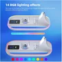 Carregador LED Suporte Para Playstation Portal E Controle Dualsense Branco