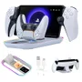 Carregador LED Suporte Para Playstation Portal E Controle Dualsense Branco