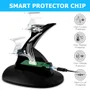 Carregador Para Controle De Ps4, Estação De Carregamento Megadream Playstation 4 Para Sony Ps4 / Ps4 Pro/ps4 Slim Dualshock 4, Suporte Estação De Carregamento Rápido Usb Duplo Com Luz Indicadora LED