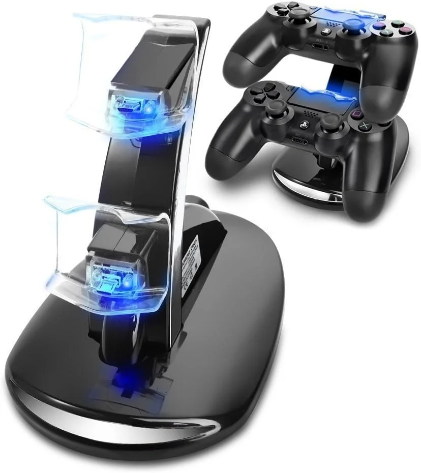 Carregador Para Controle De Ps4, Estação De Carregamento Megadream Playstation 4 Para Sony Ps4 / Ps4 Pro/ps4 Slim Dualshock 4, Suporte Estação De Carregamento Rápido Usb Duplo Com Luz Indicadora LED Carregador Para Controle De Ps4, Estação De Carregamento Megadream Playstation 4 Para Sony Ps4 / Ps4 Pro/ps4 Slim Dualshock 4, Suporte Estação De Carregamento Rápido Usb Duplo Com Luz Indicadora LED