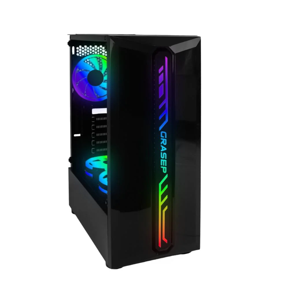 Gabinete Gamer Mid Tower Com 3 Fans RGB 12cm, Vidro Temperado E Usb 3.0 Gabinete Gamer Mid Tower Com 3 Fans RGB 12cm, Vidro Temperado E Usb 3.0