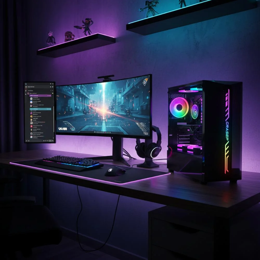 Gabinete Gamer Mid Tower Com 3 Fans RGB 12cm, Vidro Temperado E Usb 3.0 Gabinete Gamer Mid Tower Com 3 Fans RGB 12cm, Vidro Temperado E Usb 3.0