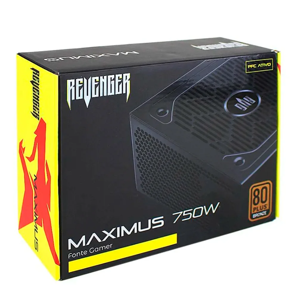 Fonte De Alimentação Gamer 750w Bivolt – 80 Plus Bronze, Ultra Silenciosa Fonte De Alimentação Gamer 750w Bivolt – 80 Plus Bronze, Ultra Silenciosa