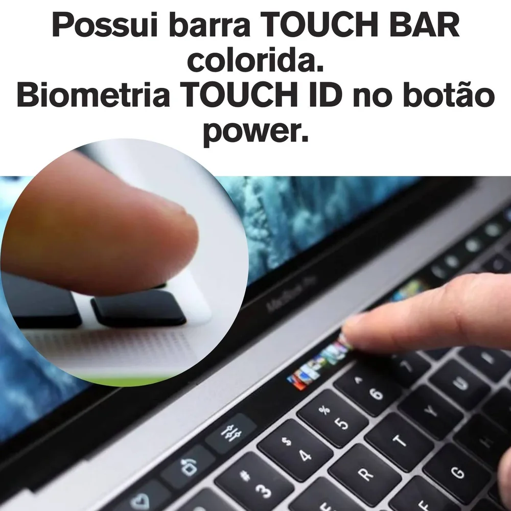 "Usado - Macbook Pro  Intel Core i7 SSD 500gb 16gb Ddr4 Tela 16"" Vídeo Dedicado Amd 5300m Touch Id Touch Bar" - view 2
