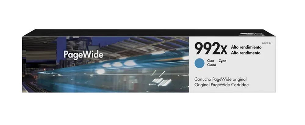 Cartucho 992x Pagewide Ciano M0j91al 193ml Cartucho 992x Pagewide Ciano M0j91al 193ml