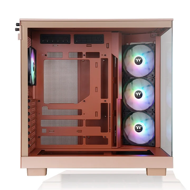 Gabinete Gamer Thermaltake View 380 Xl Tg, ARGB, Mid Tower, Vidro Temperado, Atx, Sem Fonte, Com 4 Fans, Sand Gabinete Gamer Thermaltake View 380 Xl Tg, ARGB, Mid Tower, Vidro Temperado, Atx, Sem Fonte, Com 4 Fans, Sand