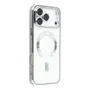 Capa Magnética Compatível com Magsafe para o iPhone 17 Pro Max - Proteção Completa nas Lentes das Câmeras e Carregamento por Aproximação Cor: Prata