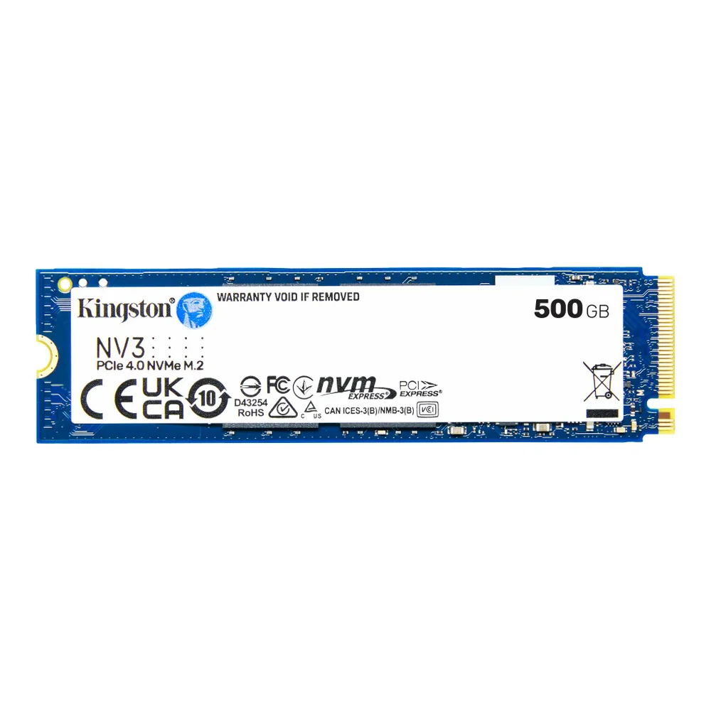 SSD 500gb Kingston Nv3 M.2 2280 PCie 4.0 Nvme - Leitura / Gravação 5000/3000 Mb/s,