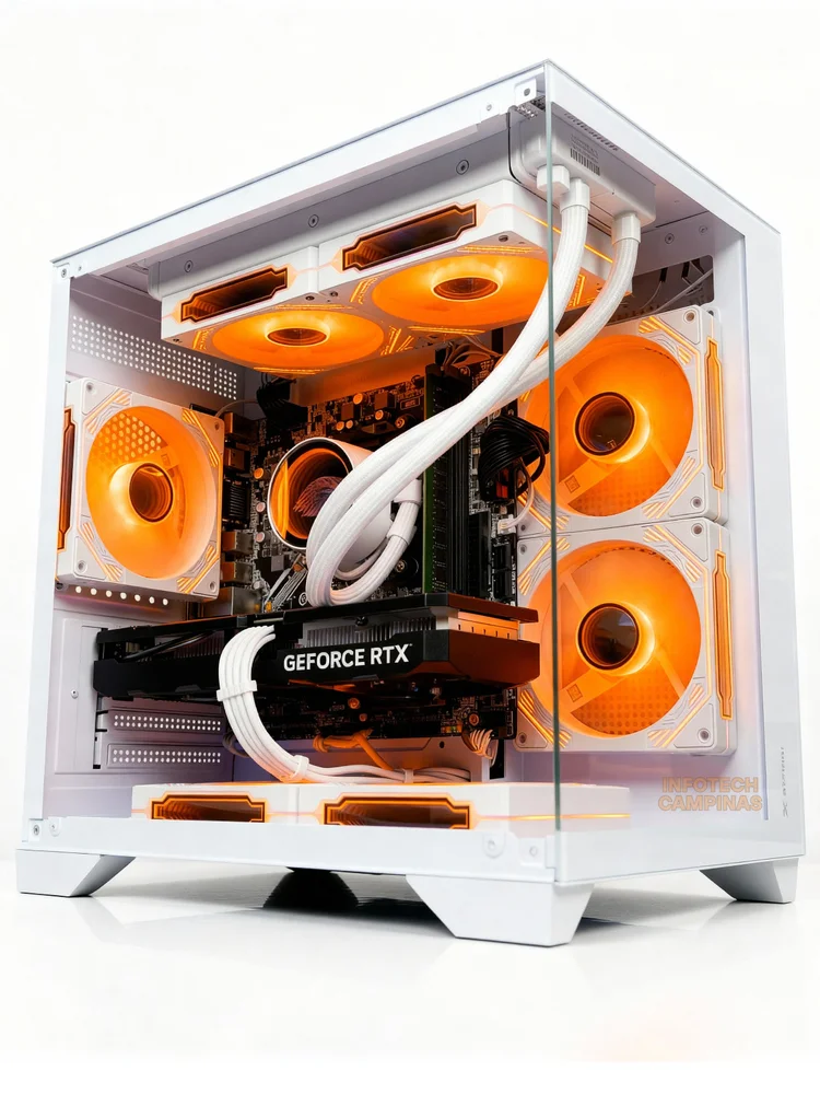 PC Gamer Aquario Branco | Ryzen 5 5500 | RTX 5060 8GB | 16gb Ram | SSD Nvme 500gb | Water Cooler 240mm | WINDOWS 11 Pro