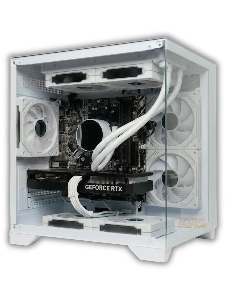 PC Gamer Aquario Branco | Ryzen 5 5500 | RTX 5060 8GB | 16gb Ram | SSD Nvme 500gb | Water Cooler 240mm | WINDOWS 11 Pro - view 2
