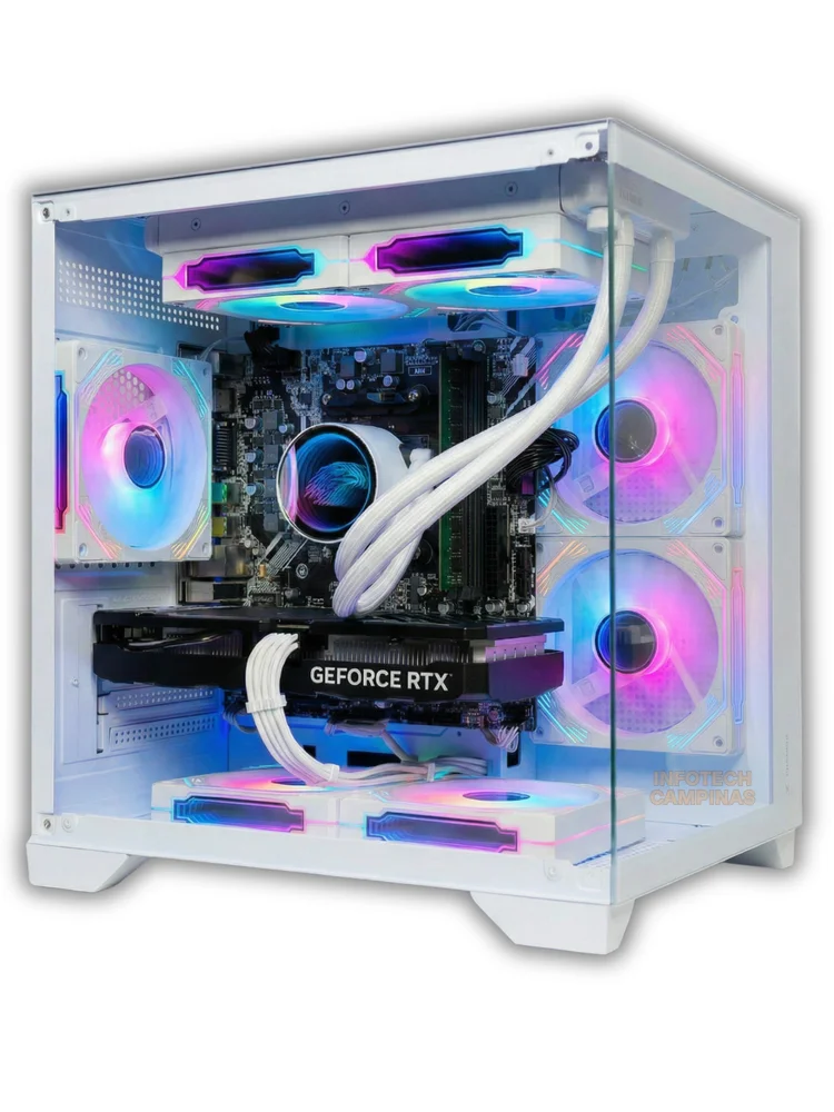 PC Gamer Aquario Branco | Ryzen 5 5500 | RTX 5060 8GB | 16gb Ram | SSD Nvme 500gb | Water Cooler 240mm | WINDOWS 11 Pro - view 4