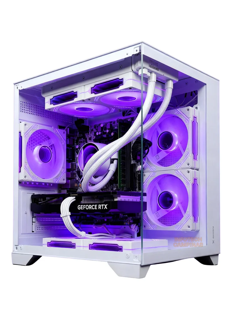 PC Gamer Aquario Branco | Ryzen 5 5500 | RTX 5060 8GB | 16gb Ram | SSD Nvme 500gb | Water Cooler 240mm | WINDOWS 11 Pro - view 5