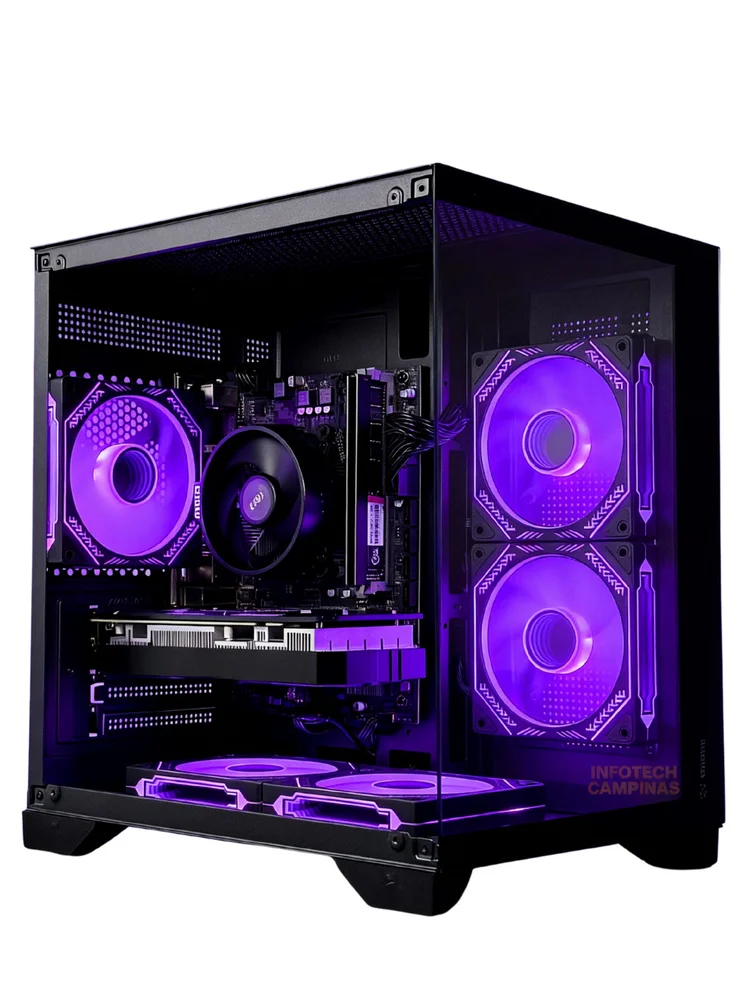 PC Gamer Aquario Preto | Ryzen 5 5500 | Radeon Rx 7600 8GB | 16gb Ram | SSD Nvme 500gb | WINDOWS 11 Pro - view 2