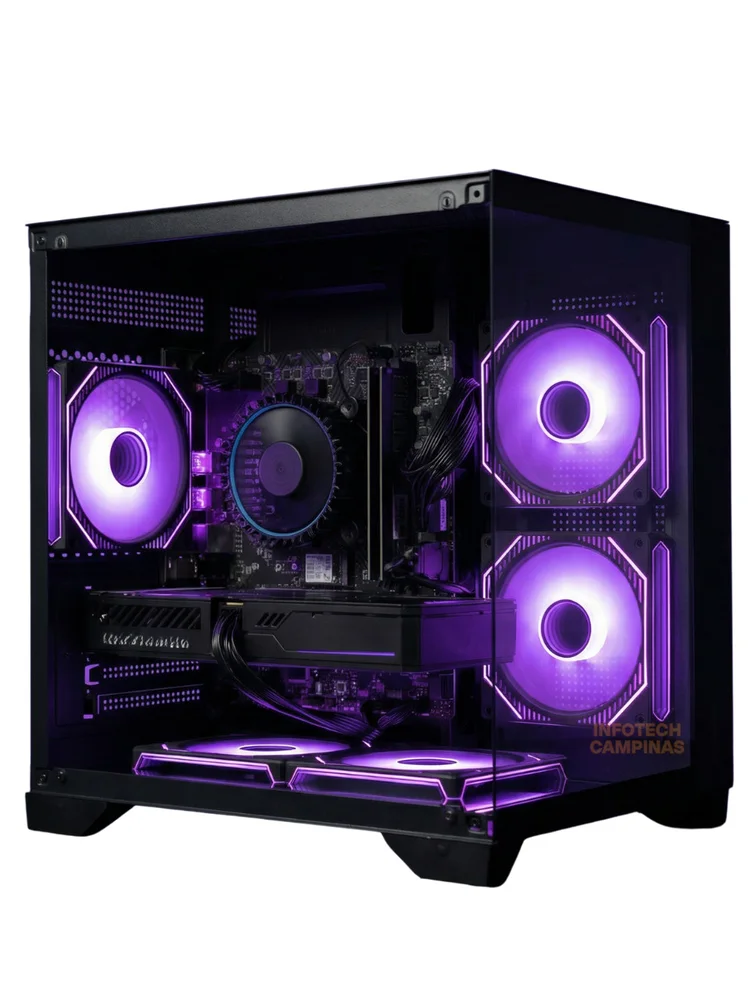 PC Gamer Aquario Preto | Ryzen 5 5500 | Radeon Rx 7600 8GB | 16gb Ram | SSD Nvme 500gb | WINDOWS 11 Pro - view 4