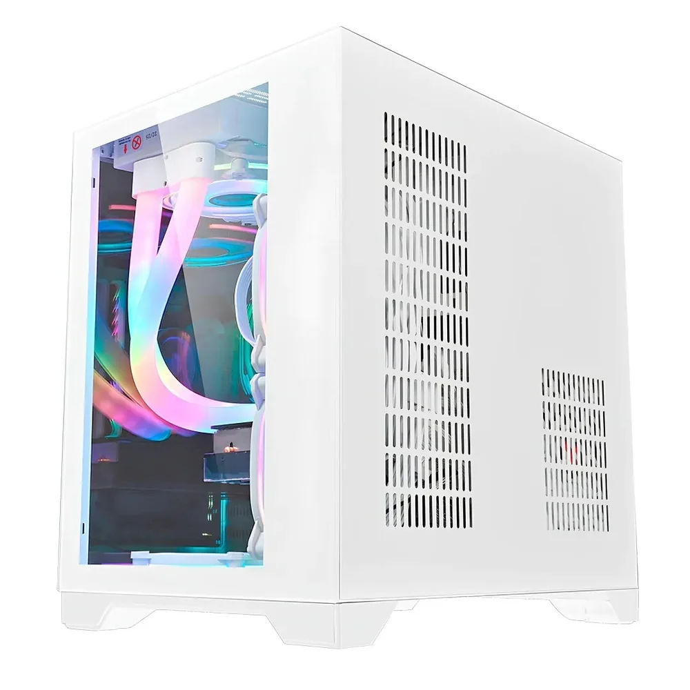 Gabinete Gamer Aquário Orion Metalred M7 Sem Fans - Branco Gabinete Gamer Aquário Orion Metalred M7 Sem Fans - Branco