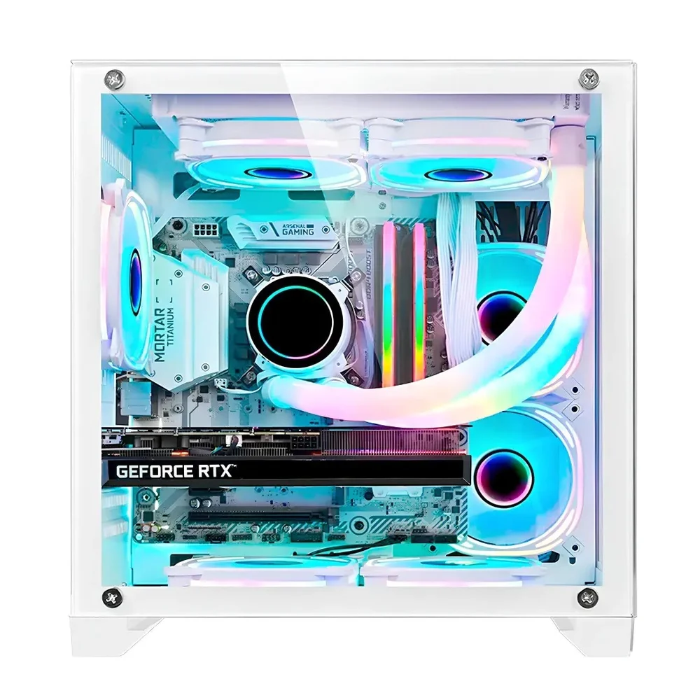 Gabinete Gamer Aquário Orion Metalred M7 Sem Fans - Branco Gabinete Gamer Aquário Orion Metalred M7 Sem Fans - Branco