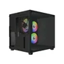 Gabinete Gamer Bg-064 Pure Pro Preto Bluecase - 3x Fan Rainbow / S/ Fonte / Vidro