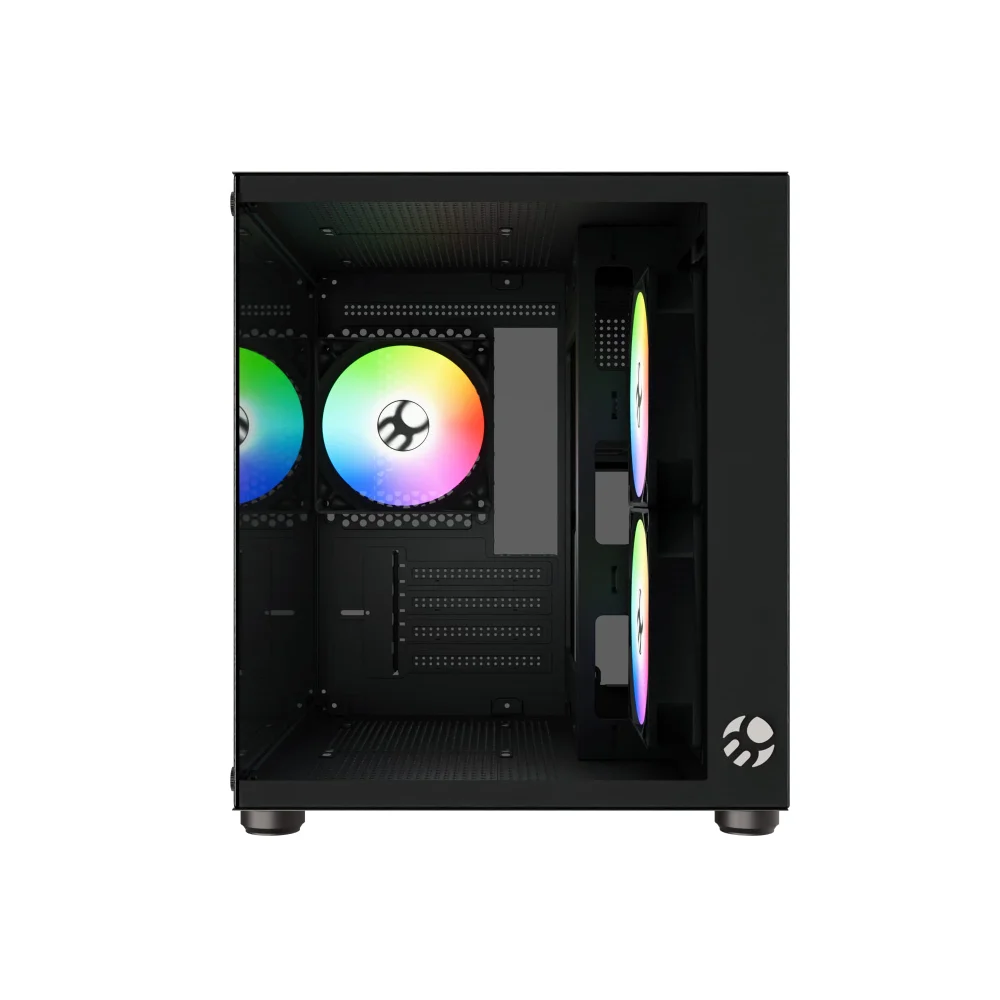 Gabinete Gamer Bg-064 Pure Pro Preto Bluecase - 3x Fan Rainbow / S/ Fonte / Vidro Gabinete Gamer Bg-064 Pure Pro Preto Bluecase - 3x Fan Rainbow / S/ Fonte / Vidro