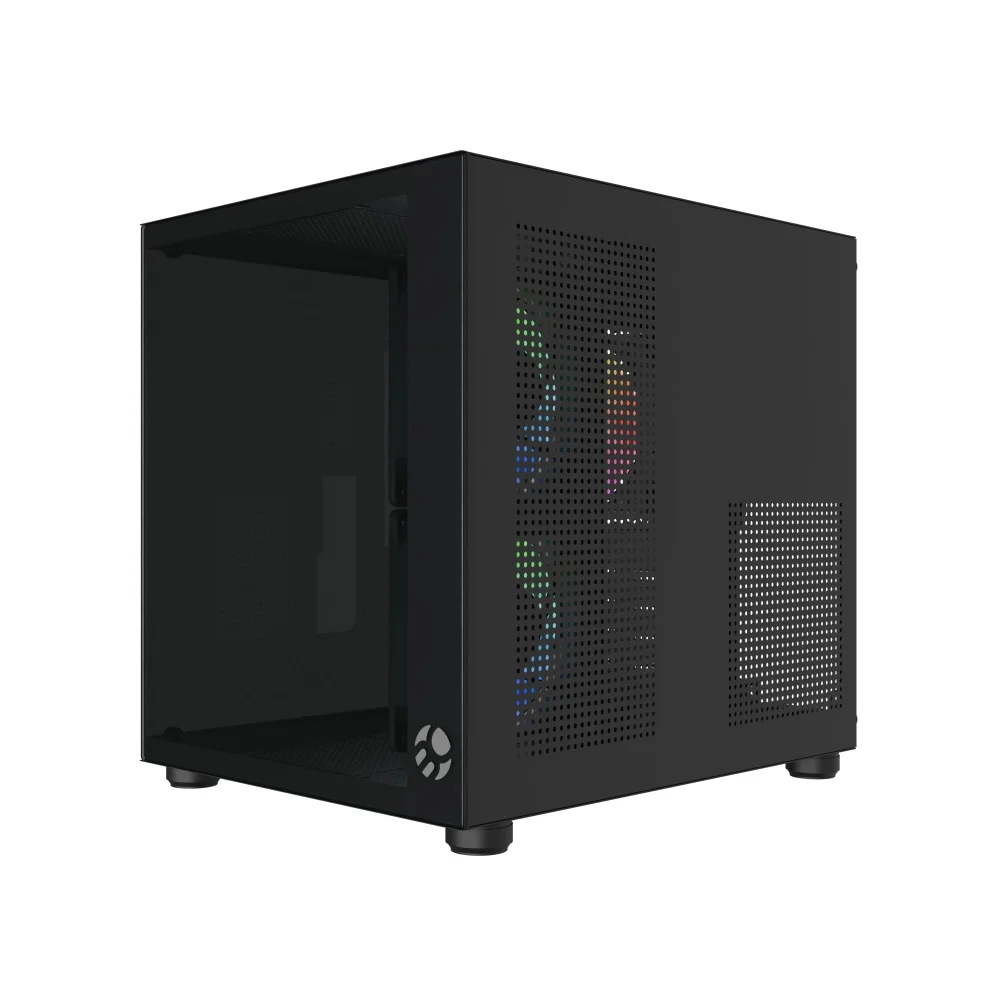 Gabinete Gamer Bg-064 Pure Pro Preto Bluecase - 3x Fan Rainbow / S/ Fonte / Vidro Gabinete Gamer Bg-064 Pure Pro Preto Bluecase - 3x Fan Rainbow / S/ Fonte / Vidro