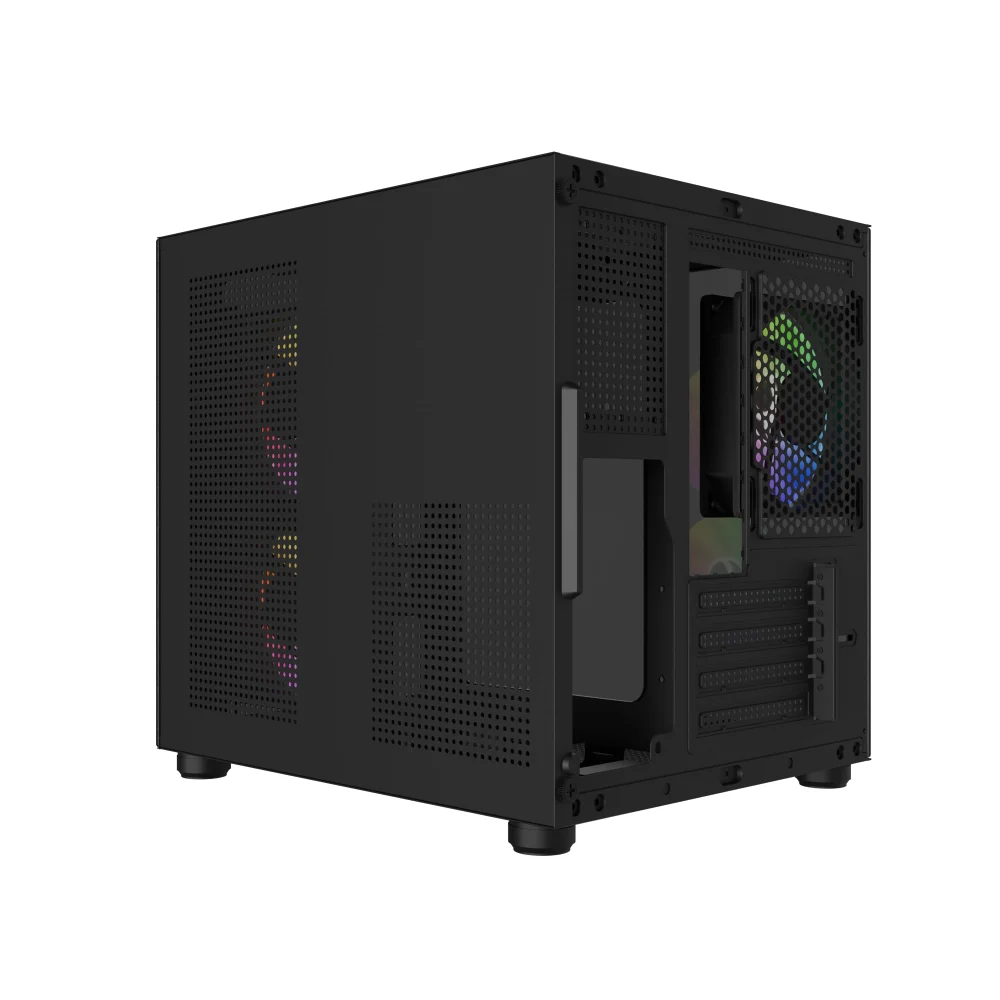 Gabinete Gamer Bg-064 Pure Pro Preto Bluecase - 3x Fan Rainbow / S/ Fonte / Vidro Gabinete Gamer Bg-064 Pure Pro Preto Bluecase - 3x Fan Rainbow / S/ Fonte / Vidro